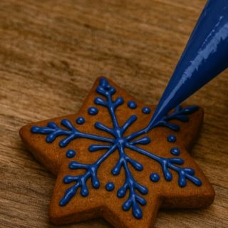 💙 Modré kouzlo pro vaše perníčky! S hotovou cukrovou polevou Cake-Masters snadno vykouzlíte jemné linky, nápisy i sváteční...